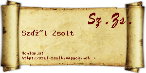 Szél Zsolt névjegykártya