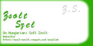 zsolt szel business card